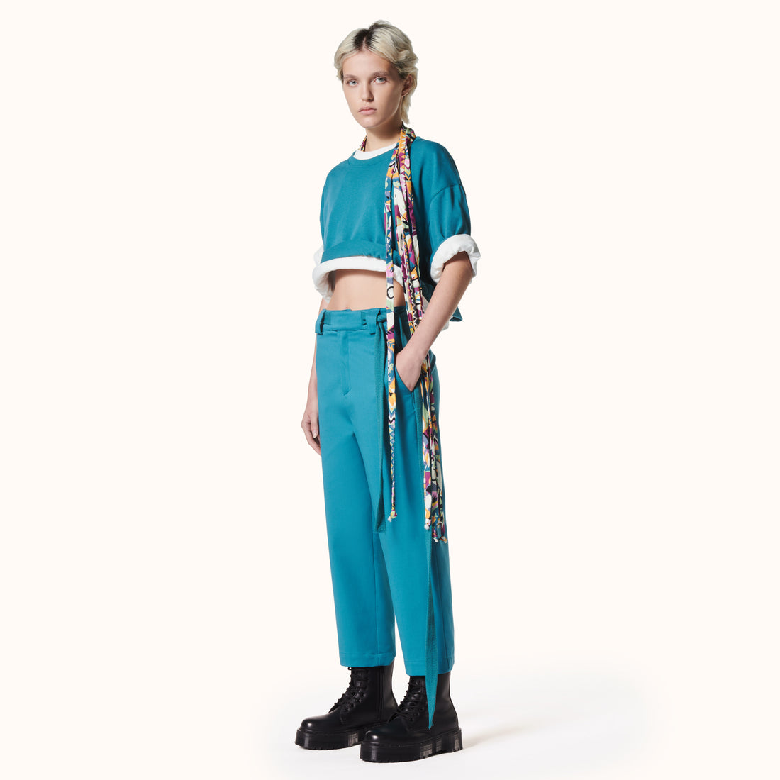 Belted Trousers Peacock