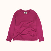 Cut-Out Cuffs Sweater Berry