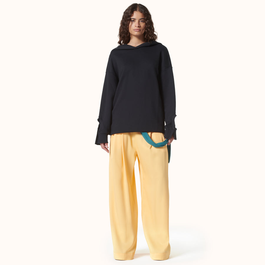 Ribbon Belted Oversize Trousers Orange