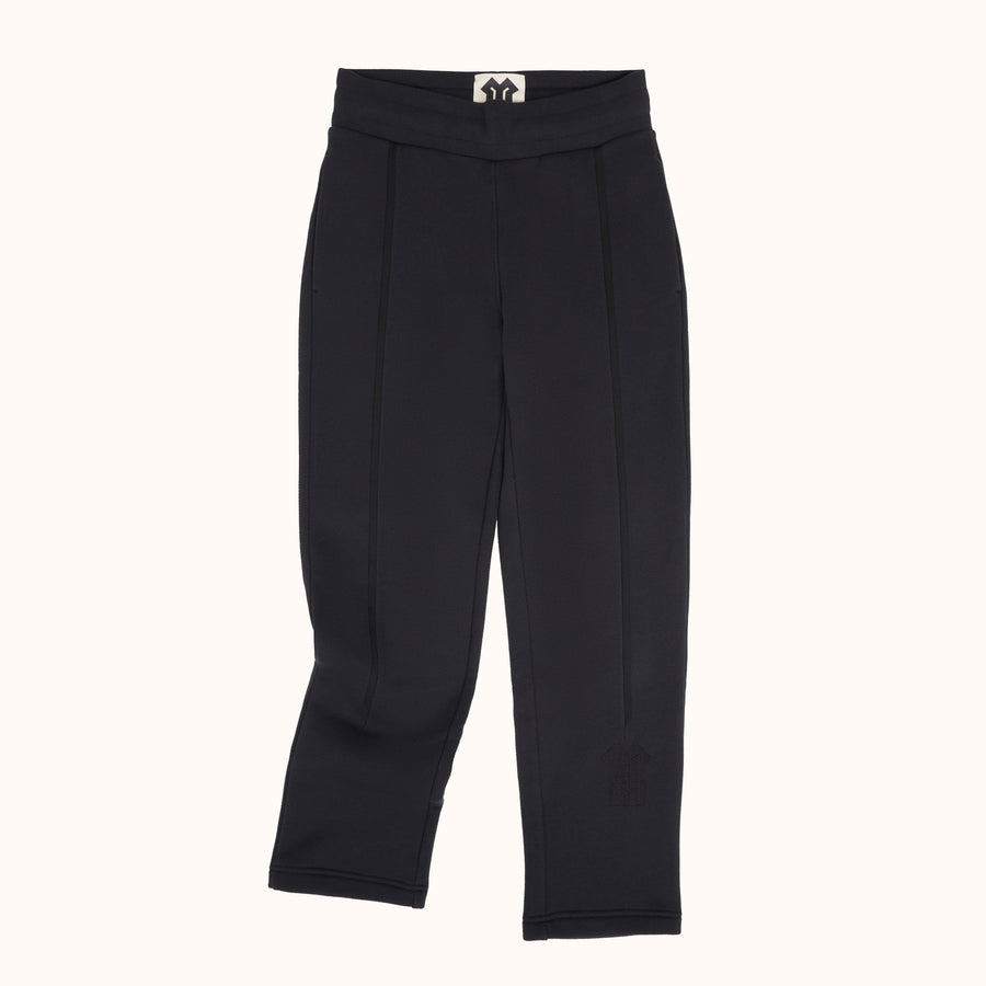 Diagonal Fleece Sweatpants Black