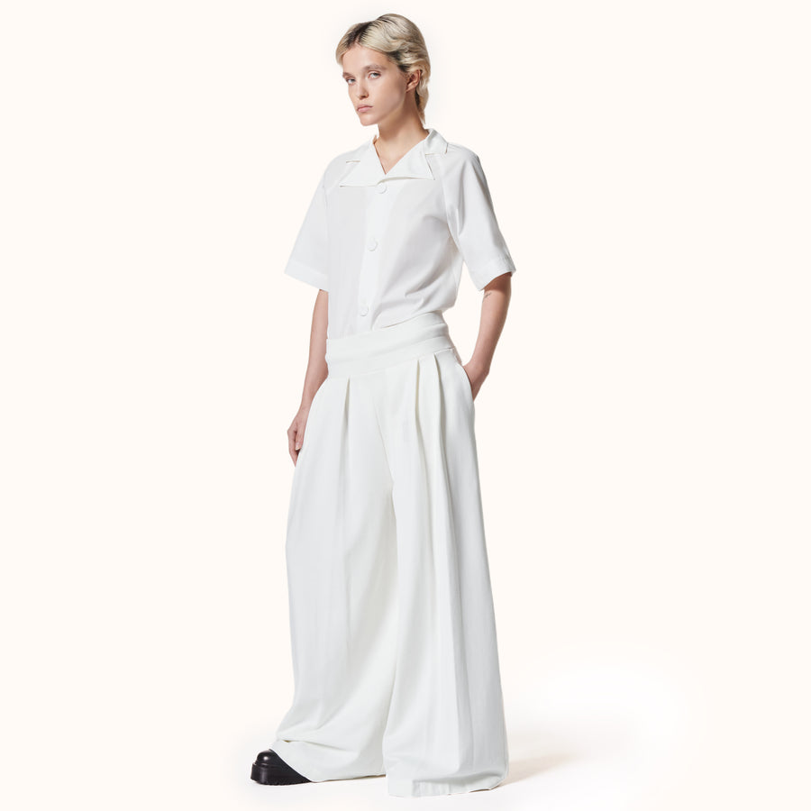 Oversized Trousers Cream